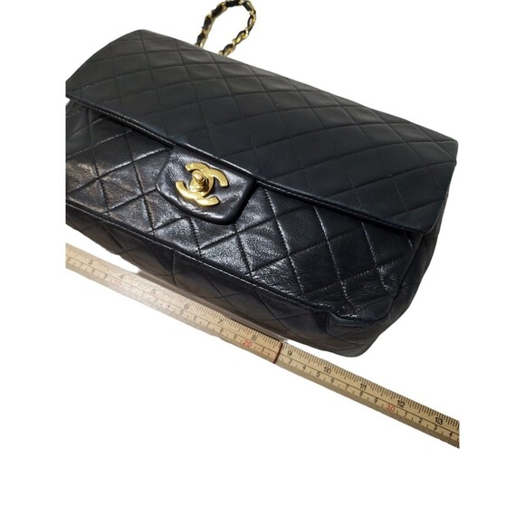 CHANEL MATELASSE 34 Single Flap Double Chain Shoulder Bag Lambskin - Picture 7 of 16